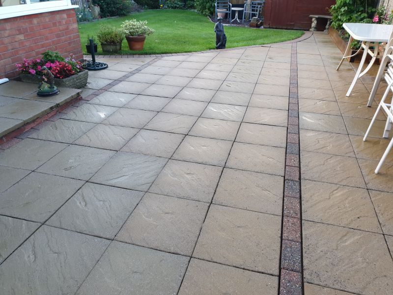 Slabs after being pressure washed in Kirk hallam: Swipe To View More Images
