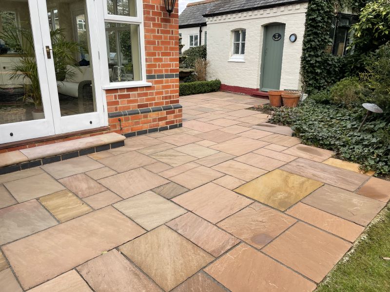 Indian sandstone after being cleaned in Attenborough Nottingham : Swipe To View More Images