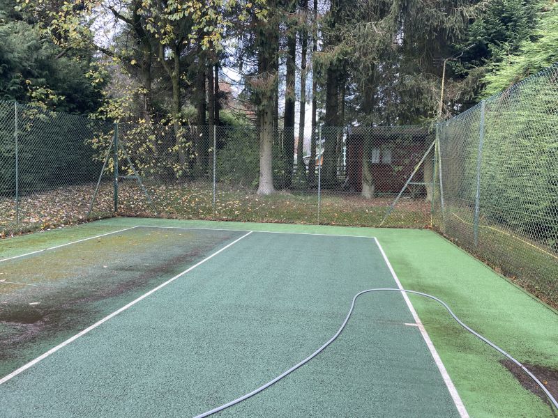 Badminton court before and after in Matlock : Swipe To View More Images