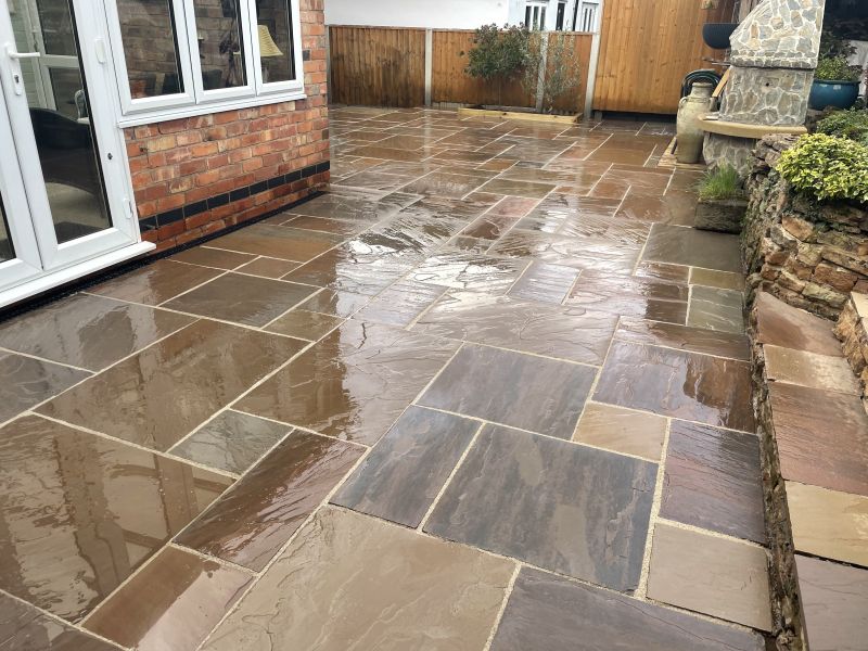 Indian sandstone cleaned and re-pointed in Kimberly&comma; Nottingham : Swipe To View More Images