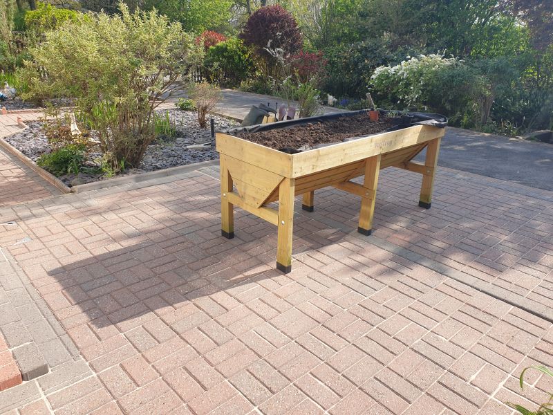 Block paving patio after being cleaned and re-sanded in Awsworth : Swipe To View More Images