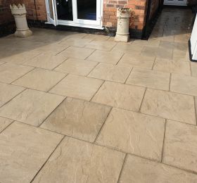 Slabs after being soft washed and pressure washed in Derby: Click Here To View Larger Image
