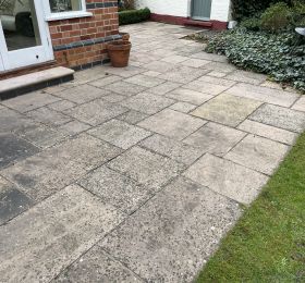 Indian sandstone before being cleaned : Click Here To View Larger Image