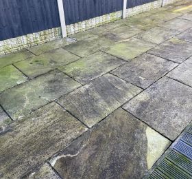 Indian sandstone before being cleaned in Sawley Nottingham: Click Here To View Larger Image
