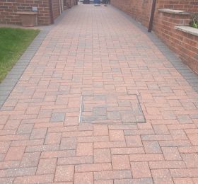 Block paving after being pressure washed and re-sanded in Ilkeston: Click Here To View Larger Image