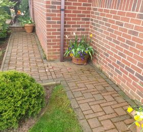 Block paving path before being pressure washed and re-sanded in Ilkeston: Click Here To View Larger Image