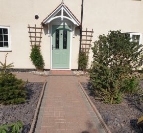 Block paving pathway after being cleaned and re-sanded in Awsworth: Click Here To View Larger Image