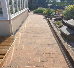 Block paving path after being pressure washed and re-sanded in Awsworth: Click Here To View Larger Image