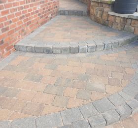 Block paving steps after being cleaned in Ilkeston : Click Here To View Larger Image