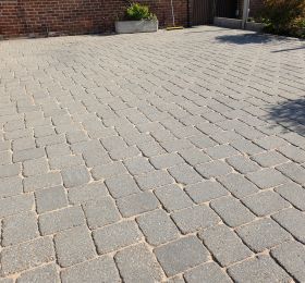 Block paving driveway after being pressure washed and re-sanded in Mackworth: Click Here To View Larger Image