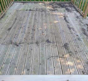Decking before being cleaned and re-oiled in Awsworth: Click Here To View Larger Image